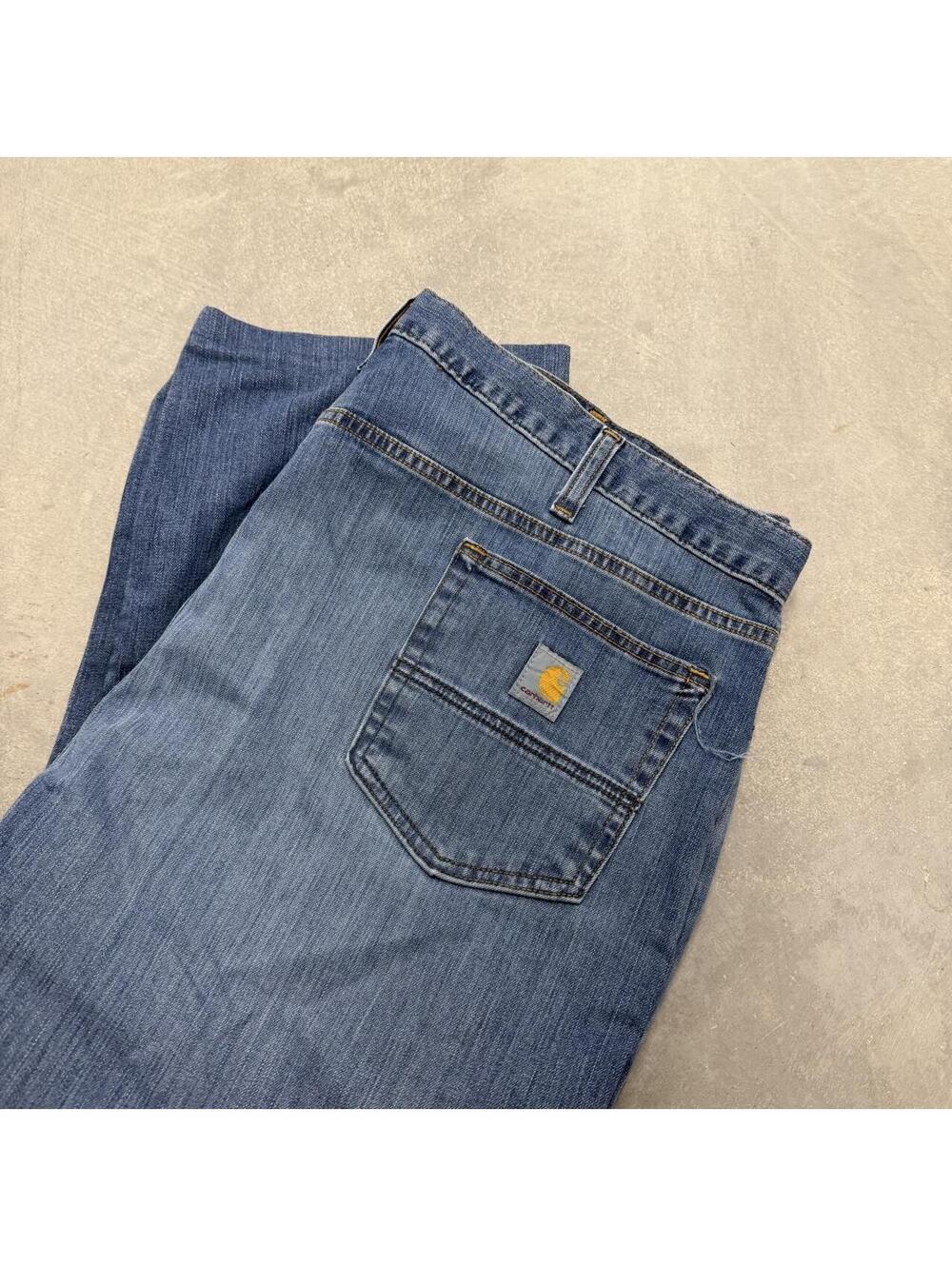 2000's Mens Carhartt Workwear Utility Blue Jeans Sized 44x30